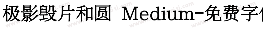 极影毁片和圆 Medium字体转换